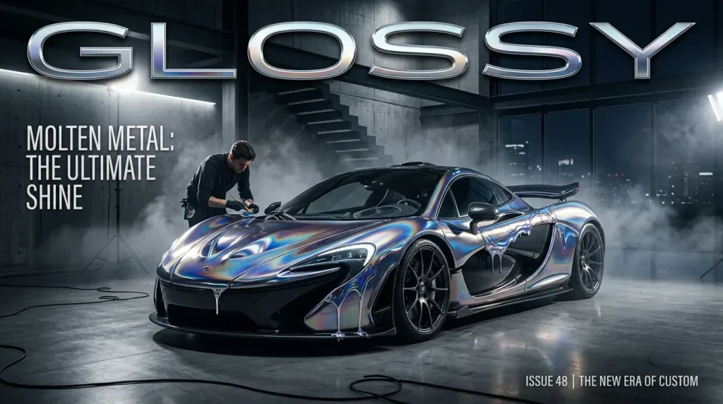 For this article, select a creative concept directly related to the topic, and create visuals with cinematic quality and the aesthetic of an editorial magazine cover, ensuring each composition is unique and distinct. The visuals must be in landscape format, with a 16:9 aspect ratio, and feature a wide, horizontal composition—vertical or square formats are strictly prohibited. Wide landscape format only, no portrait, no square.“Ready to Transform Your Ride?”